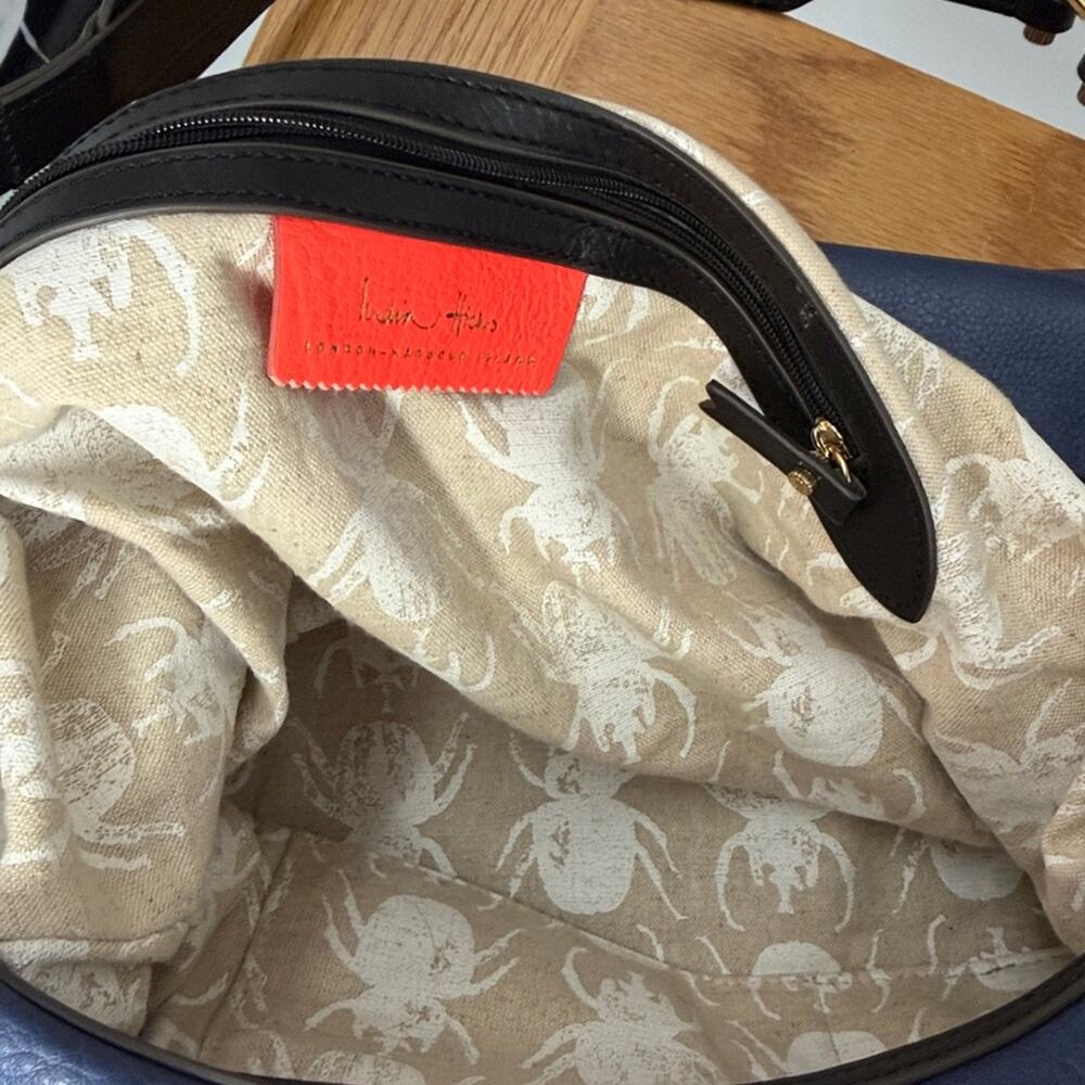 India Hicks Navy Isabella Hobo Bag - Picture 12 of 15